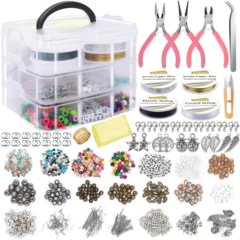 Jewelry Making Kit with 1171pcs Beads and Tools