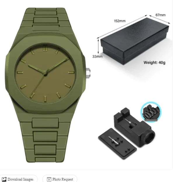 Men's Retro Arabic Digital Sports Waterproof Quartz Watch