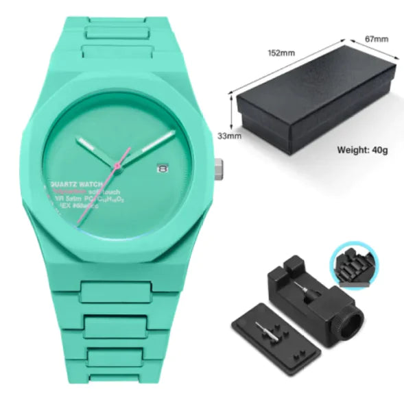 Men's Retro Arabic Digital Sports Waterproof Quartz Watch