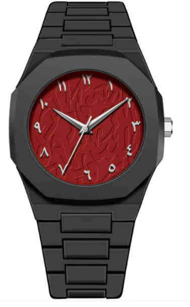 Men's Retro Arabic Digital Sports Waterproof Quartz Watch