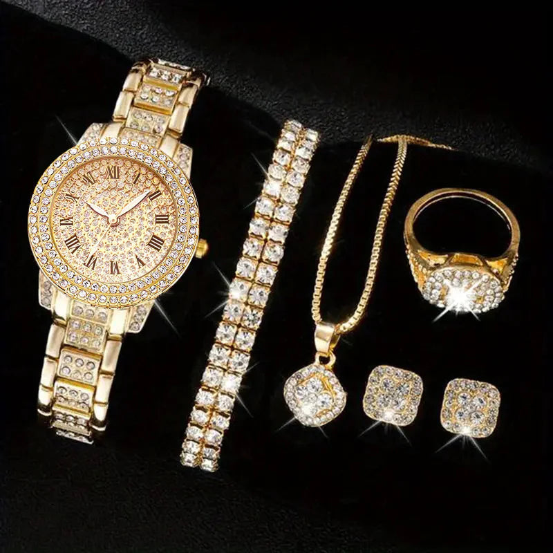 Women's Diamond Quartz Watch Set