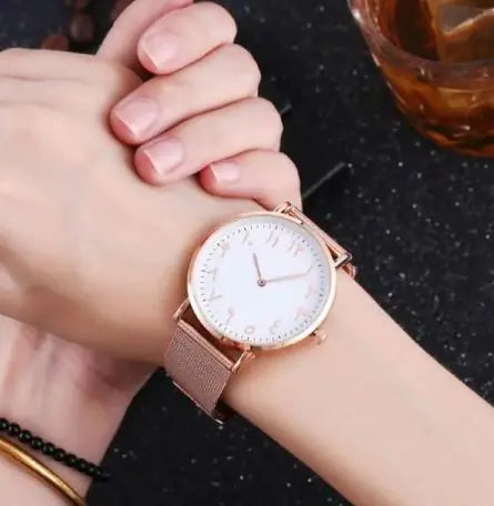 Women's Arabic Numbers Quartz Watch