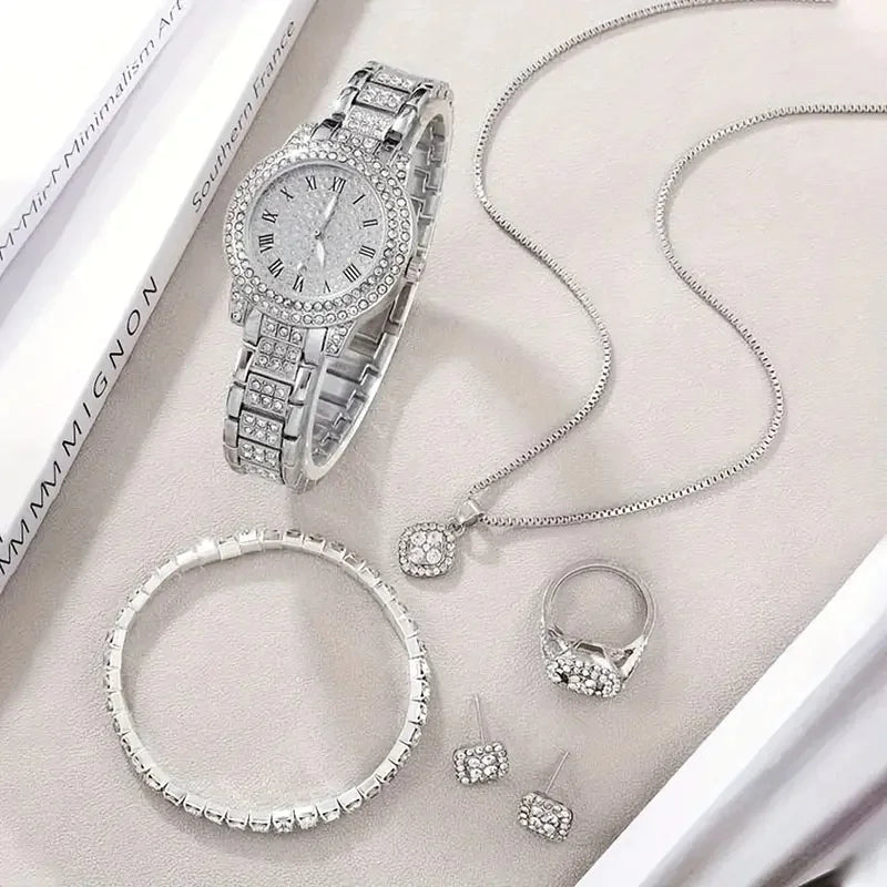 Women's Diamond Quartz Watch Set