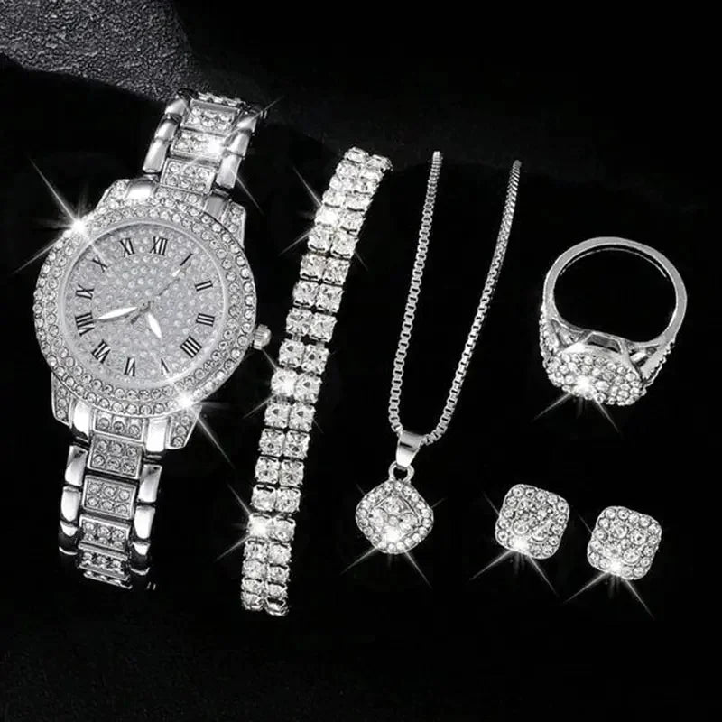 Women's Diamond Quartz Watch Set