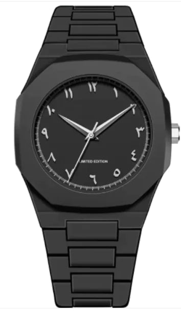 Men's Retro Arabic Digital Sports Waterproof Quartz Watch
