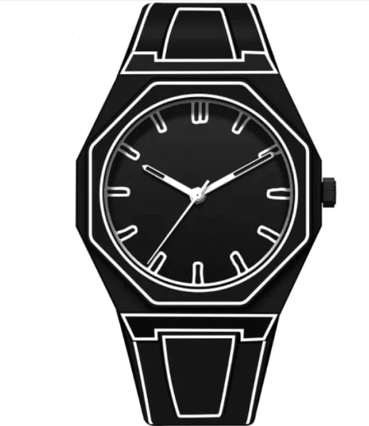 Men's Retro Arabic Digital Sports Waterproof Quartz Watch