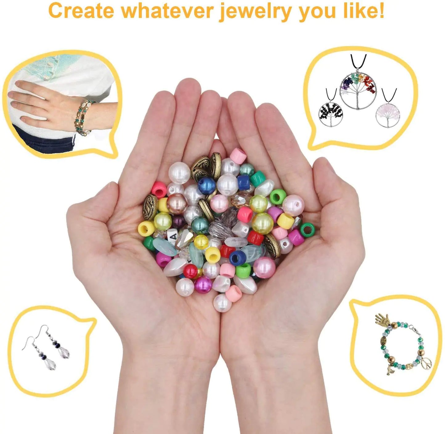 Jewelry Making Kit with 1171pcs Beads and Tools