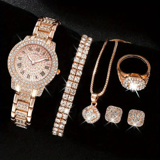 Women's Diamond Quartz Watch Set